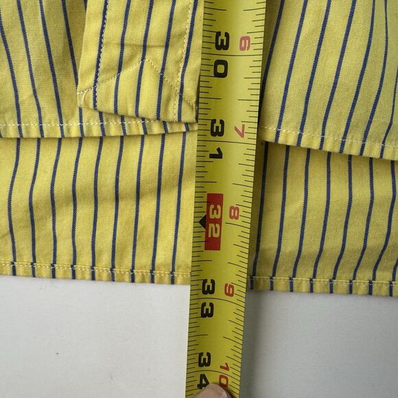 Ralph Lauren Golf Long Sleeve Button Up Yellow Striped Tilden Shirt XXL - Picture 7 of 13